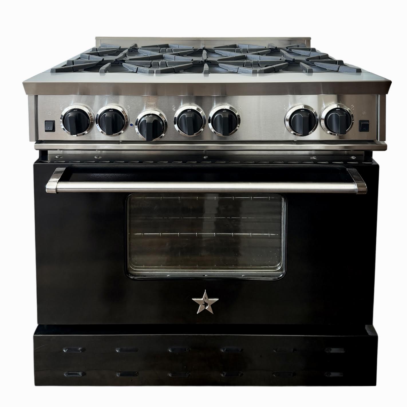 Used: BlueStar 36" NOVA (RNB Series) - Gas Range Professional 6 Burners - Stainless Steel/ Black