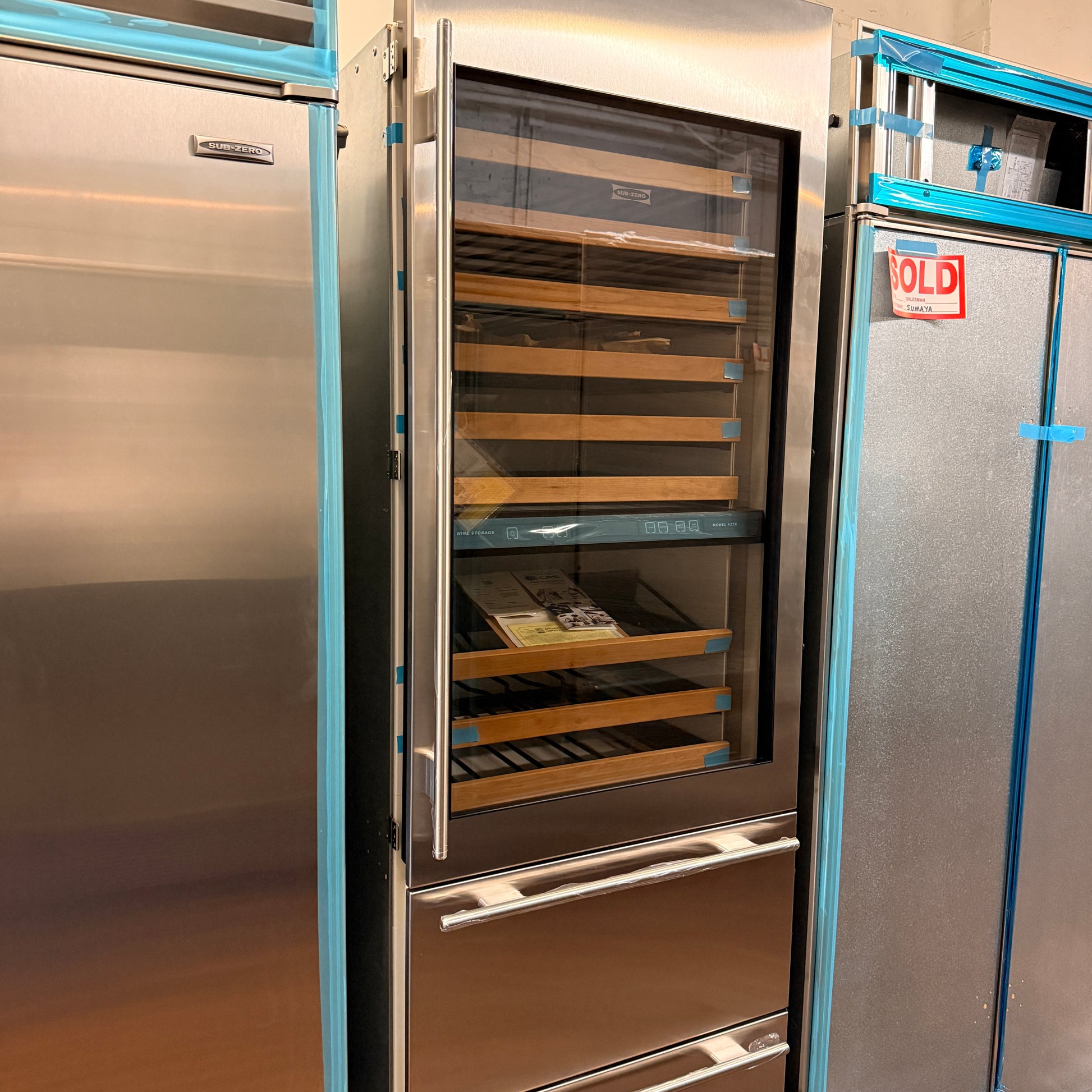 Refurbished: Sub-Zero 427R 27” Wine Refrigerator Stainless Steel
