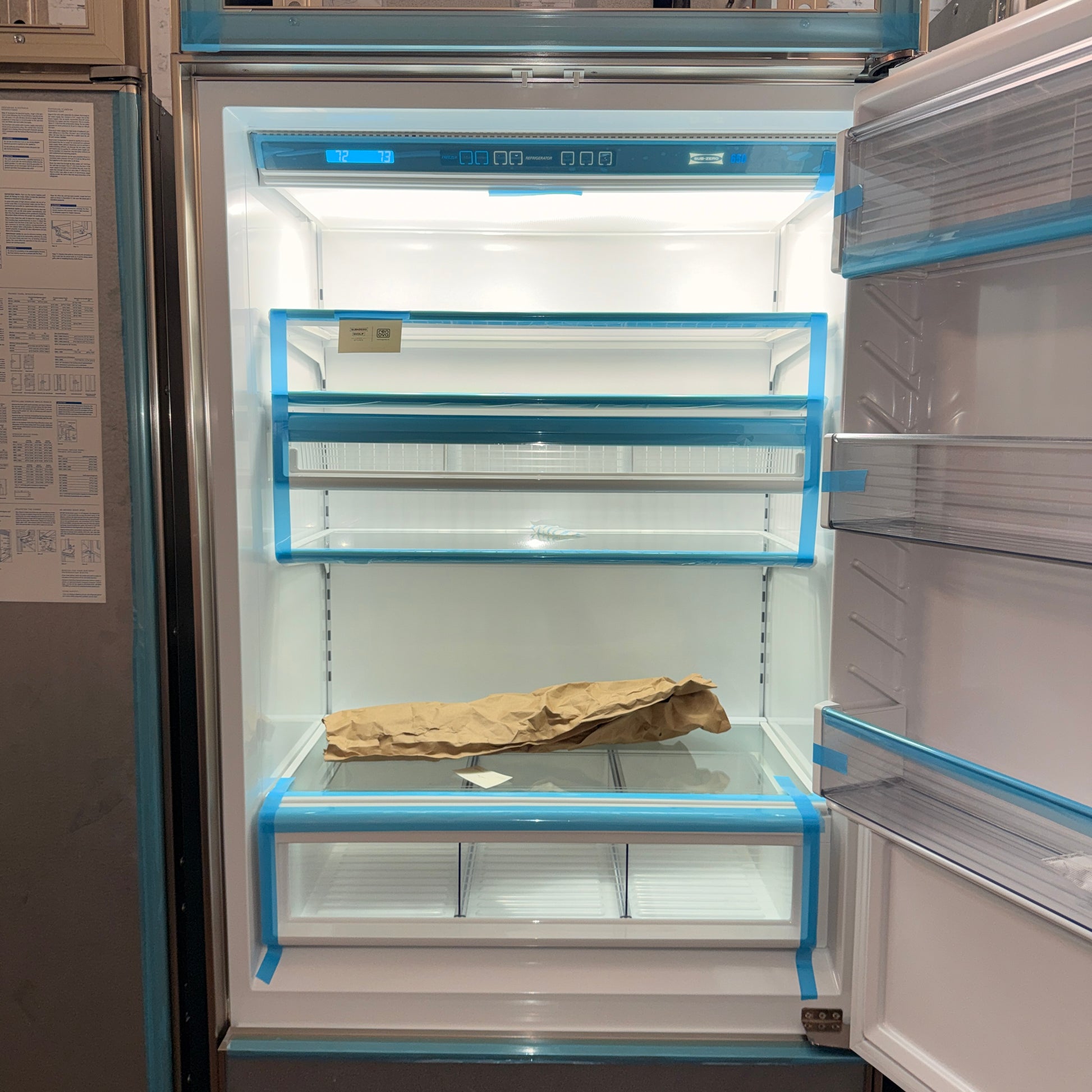 Refurbished: Sub-Zero 650/O 36” Panel Ready Built-In Bottom Freezer Refrigerator