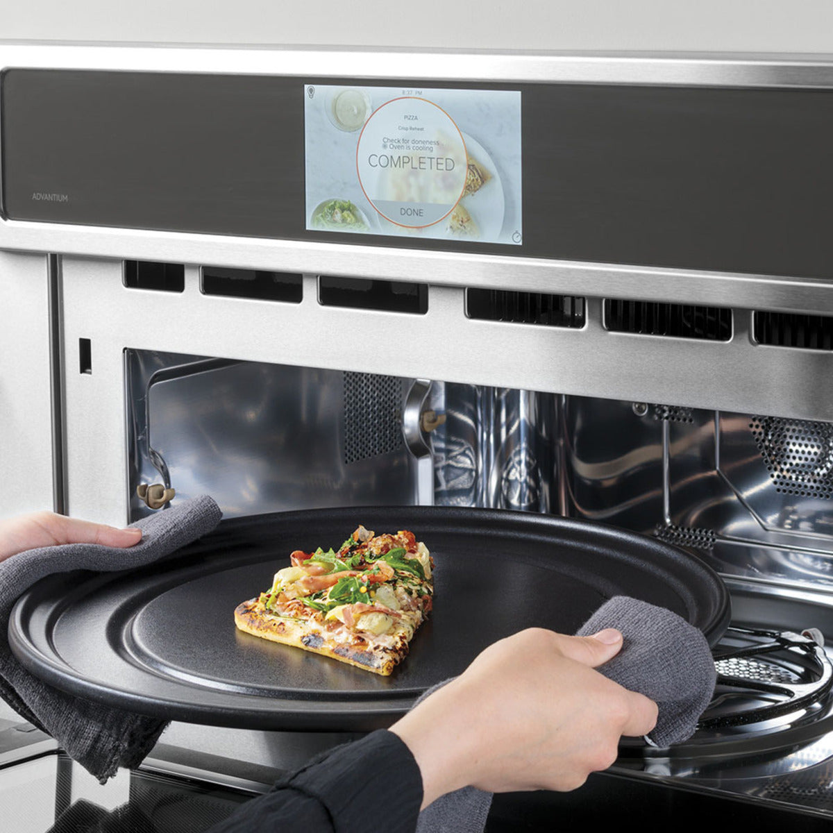 New: Cafe 5-In-1 Single Wall Oven With 240 V Advantium Technology 30-Inch in Stainless Steel - CSB923P2VS1