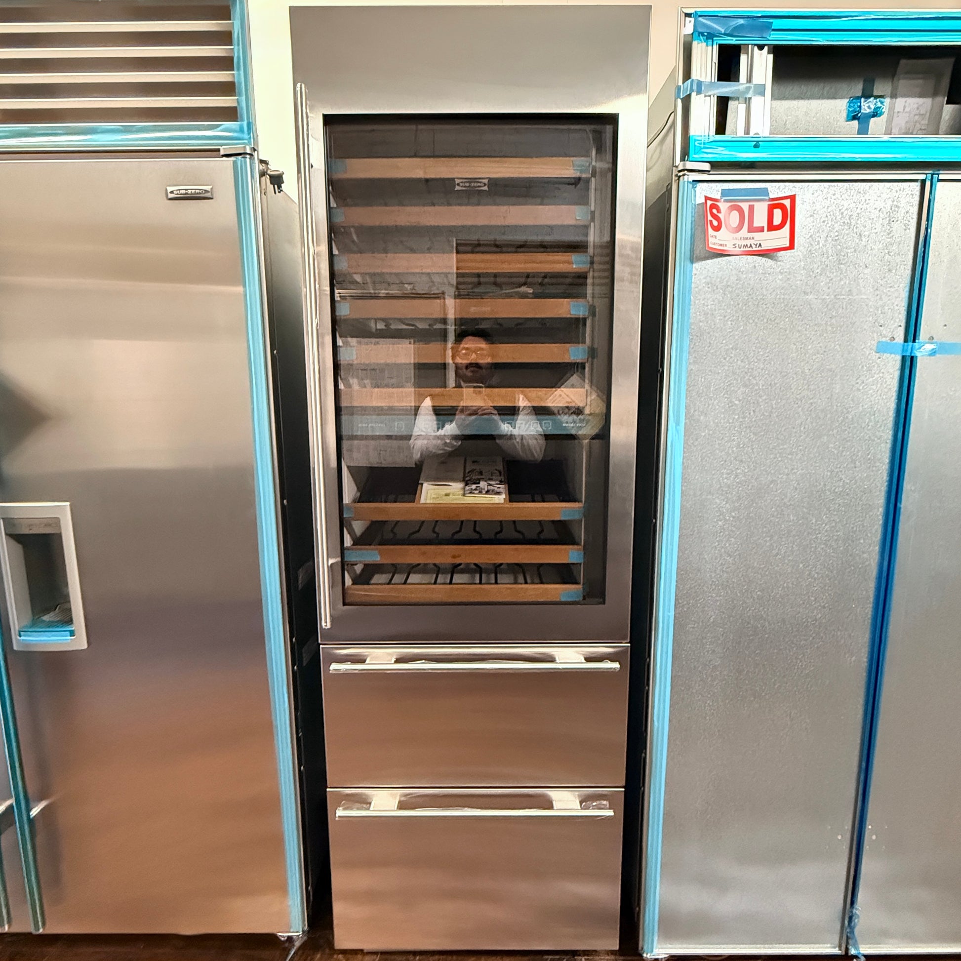 Refurbished: Sub-Zero 427R 27” Wine Refrigerator Stainless Steel
