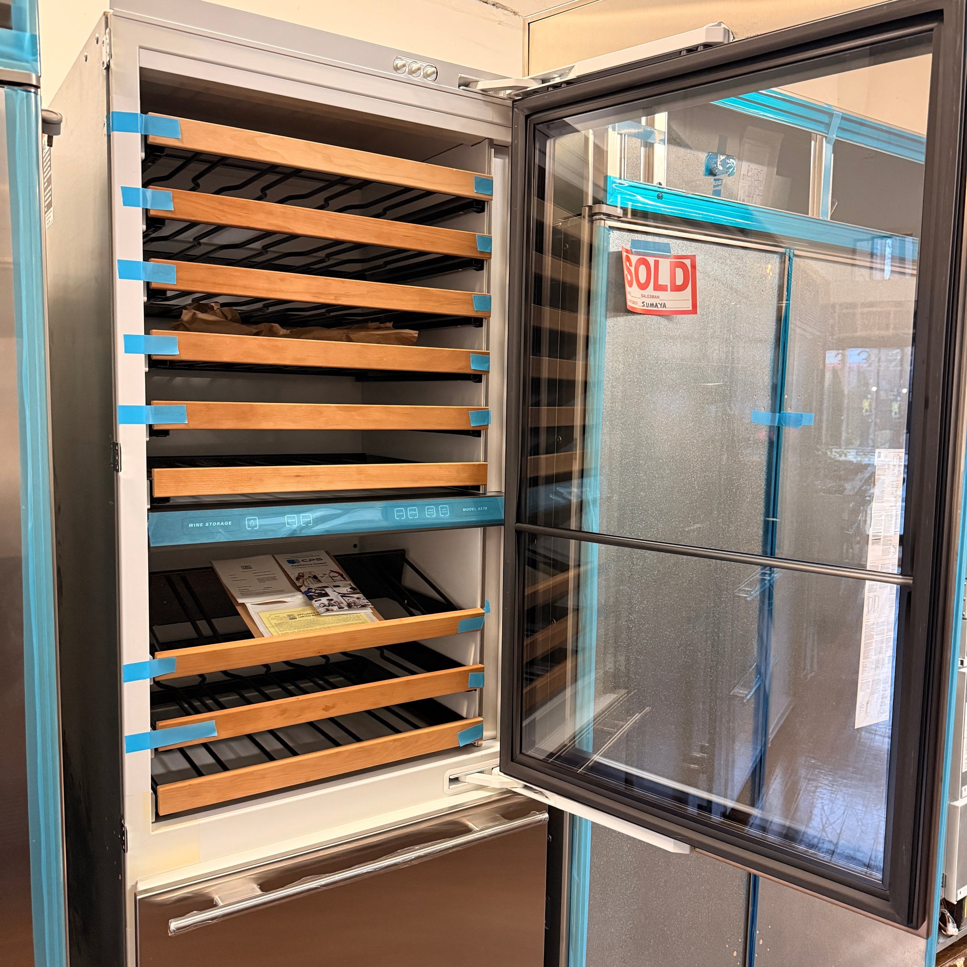 Refurbished: Sub-Zero 427R 27” Wine Refrigerator Stainless Steel