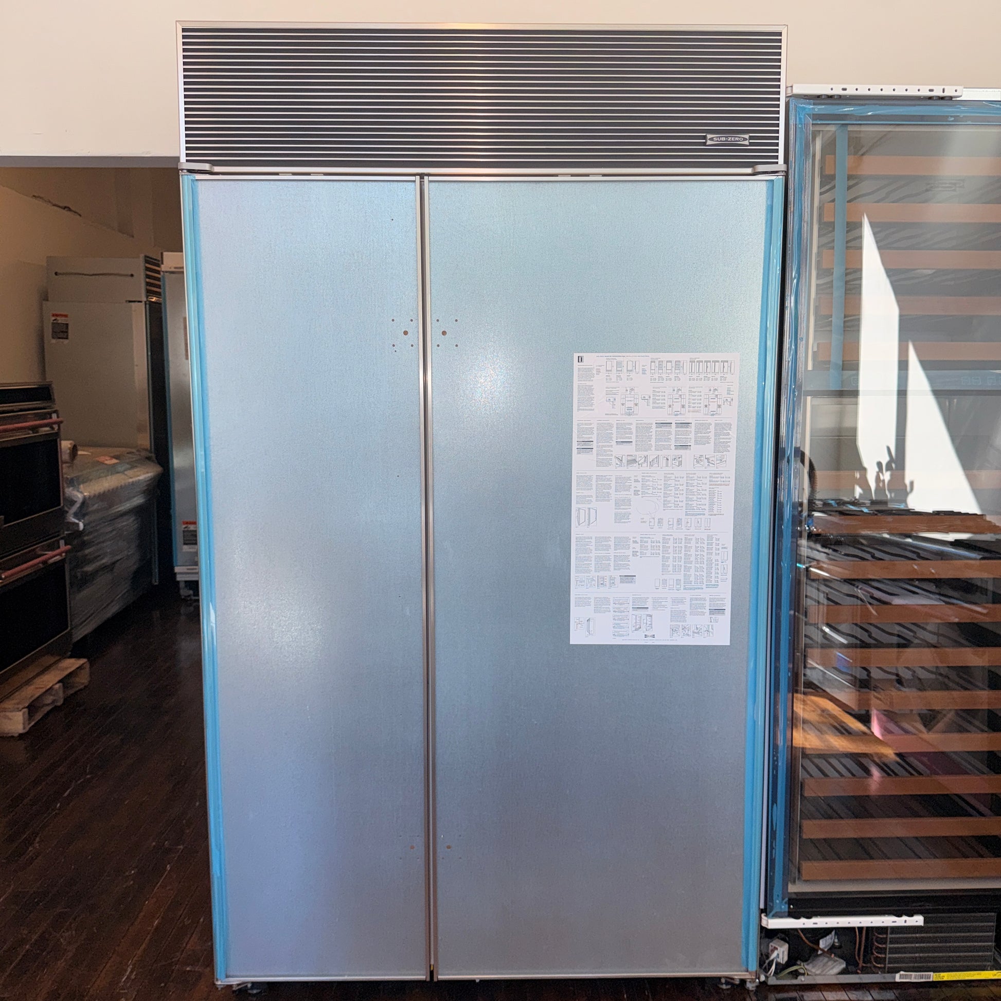 Sub-Zero 632/F 48” Overlay Panel Ready Built-In Side-by-Side Refrigerator/Freezer