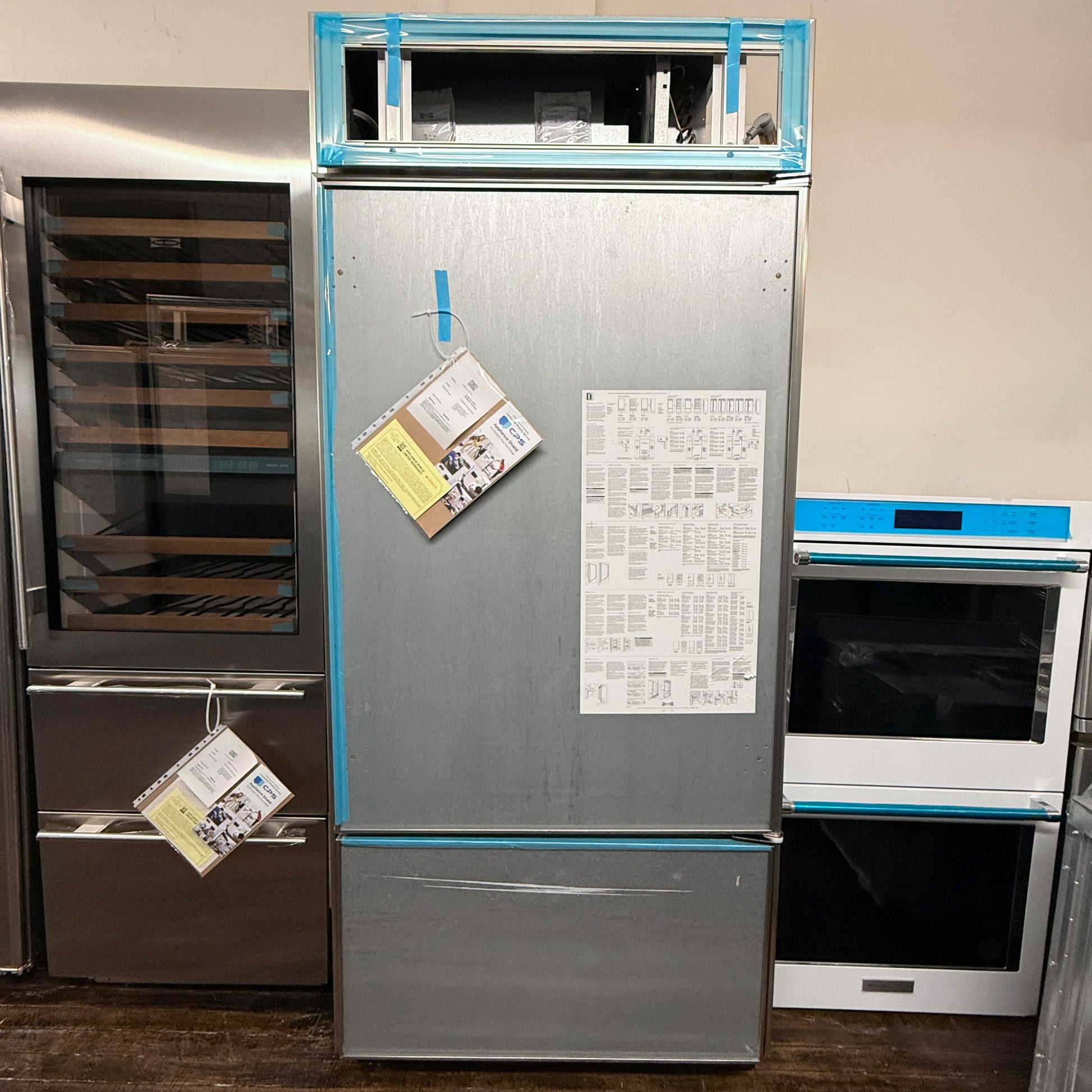Refurbished: Sub-Zero 650/0 3 36” Bottom Freezer Refrigerator Panel Ready
