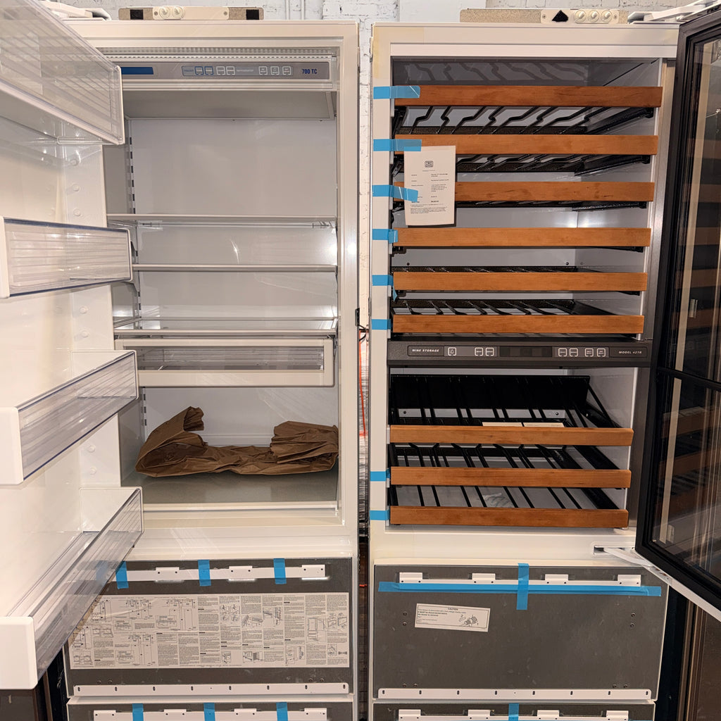 Refurbished: Sub-Zero 700TC & 427R Panel Ready Built-In Refrigerator & Wine Storage Set