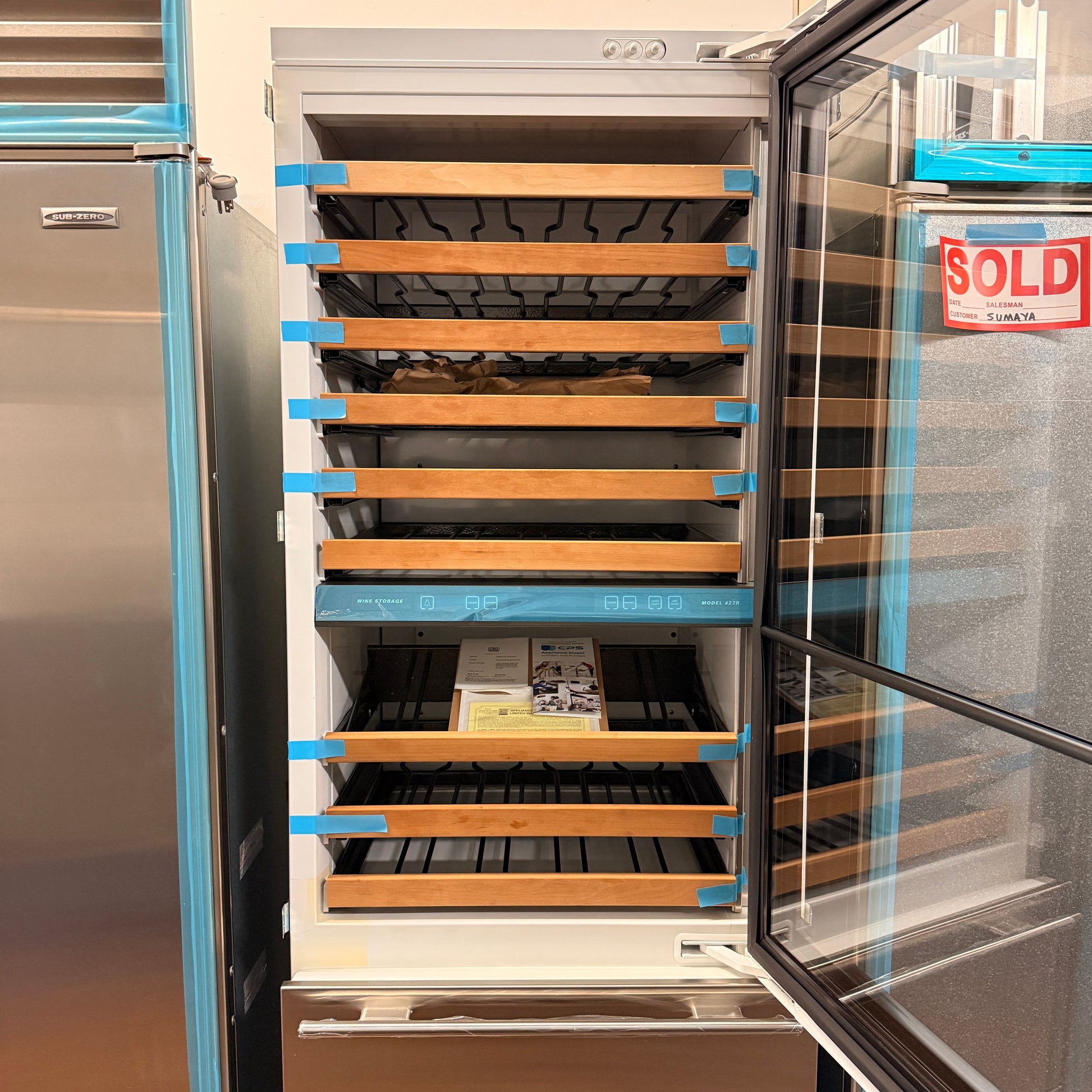 Refurbished: Sub-Zero 427R 27” Wine Refrigerator Stainless Steel