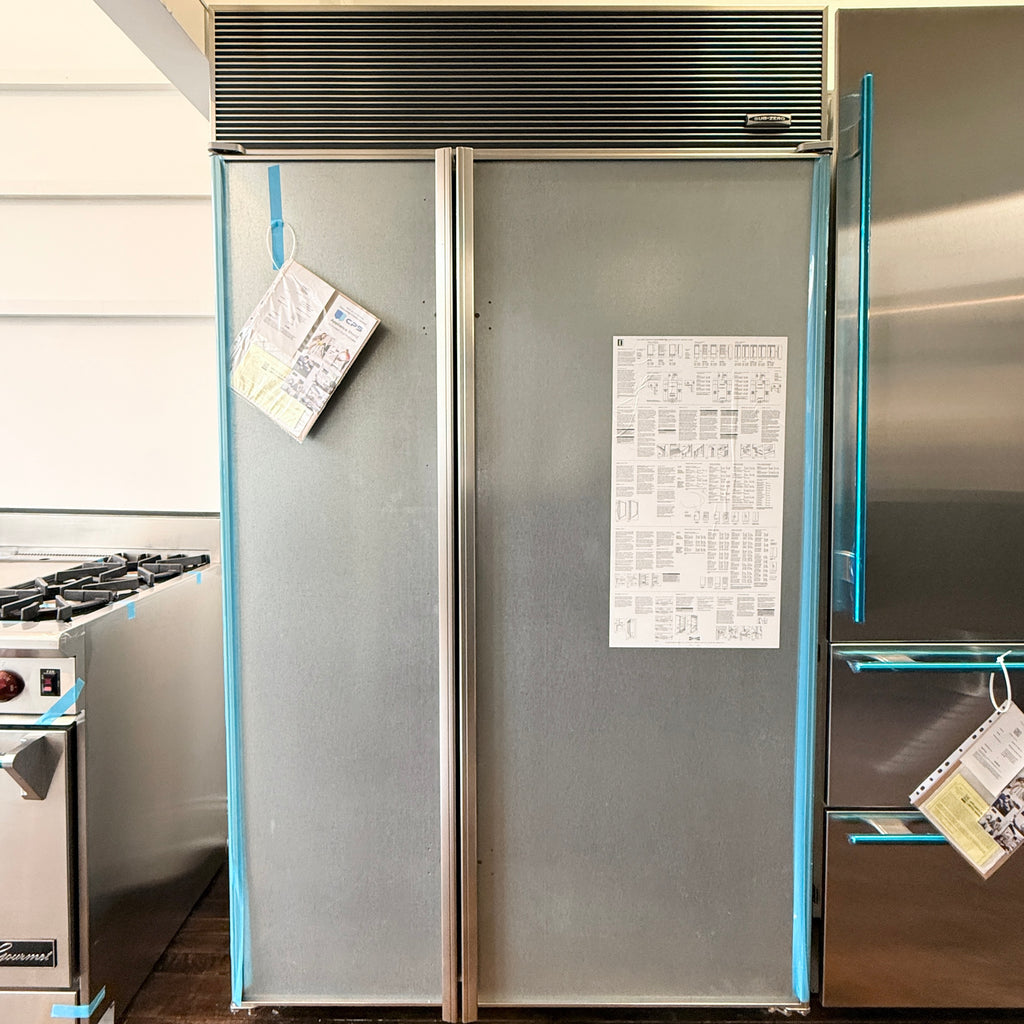 Refurbished: Sub-Zero 632/F 3 48” Side By Side Refrigerator Framed Panel Ready