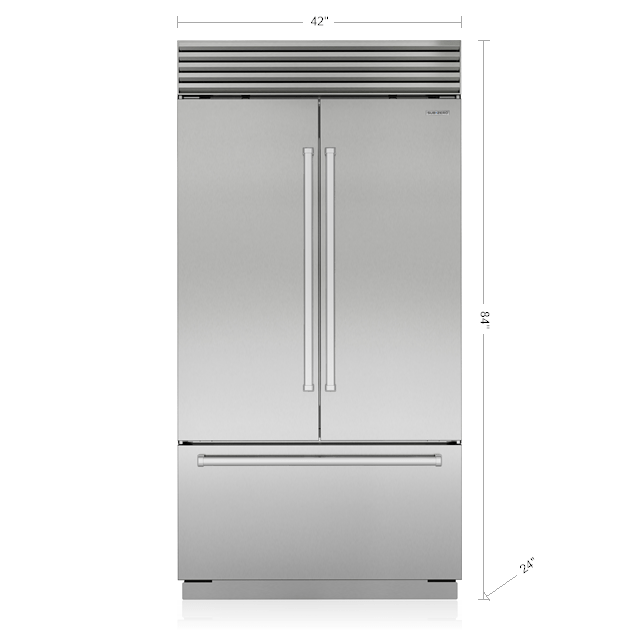 New: Subzero 42" Classic French Door Refrigerator/Freezer Model #: CL4250UFD/S/P