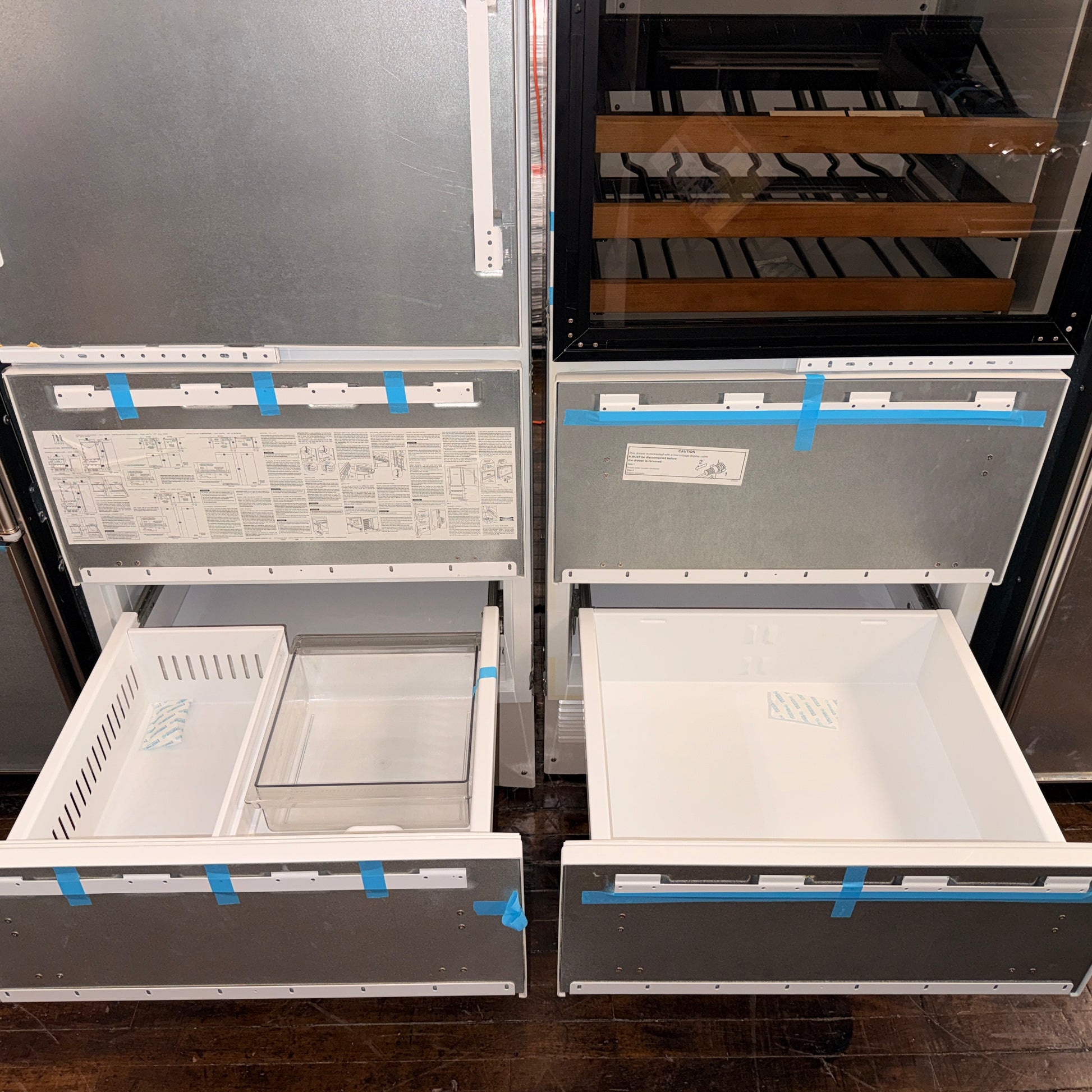 Refurbished: Sub-Zero 700TC & 427R Panel Ready Built-In Refrigerator & Wine Storage Set