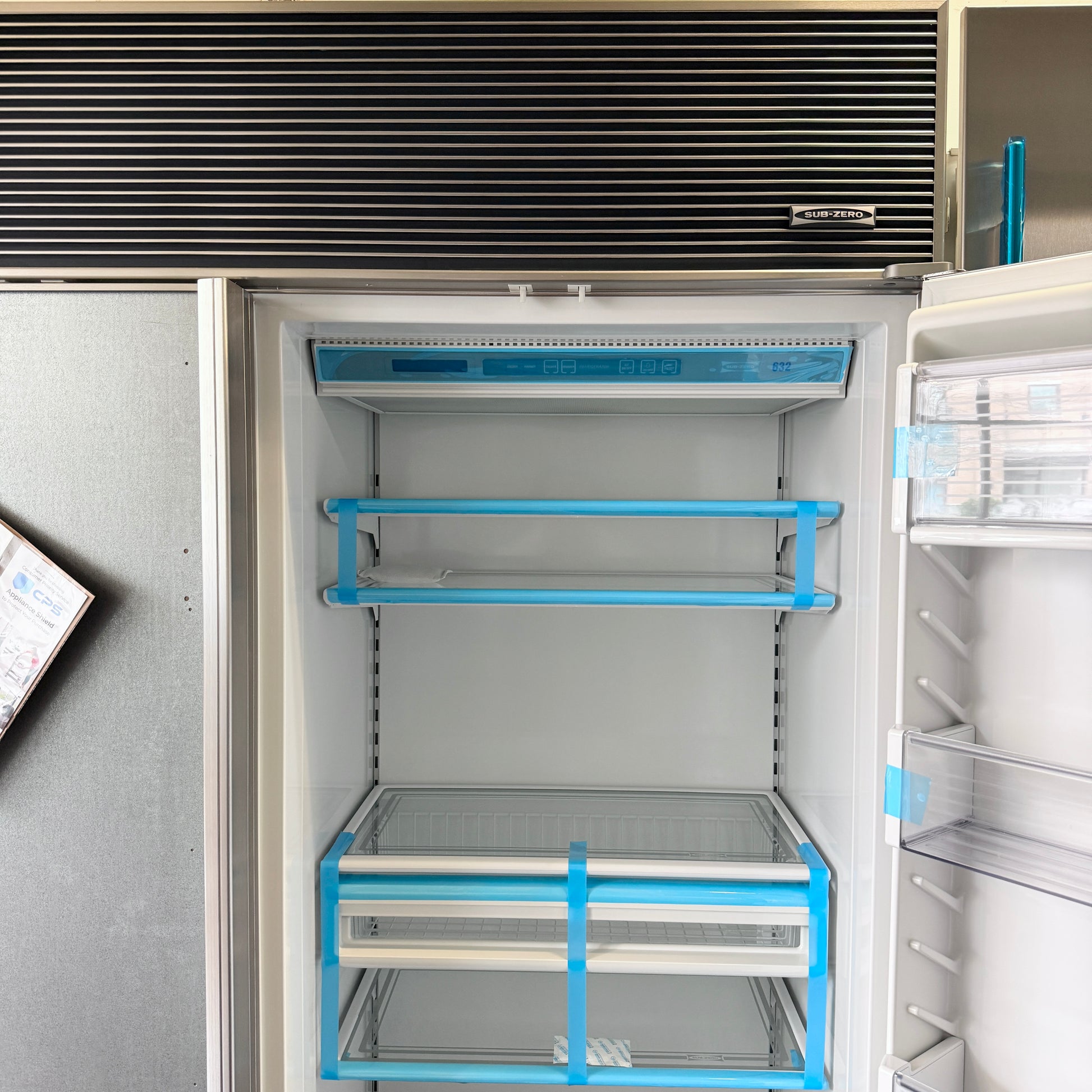 Refurbished: Sub-Zero 632/F 3 48” Side By Side Refrigerator Framed Panel Ready