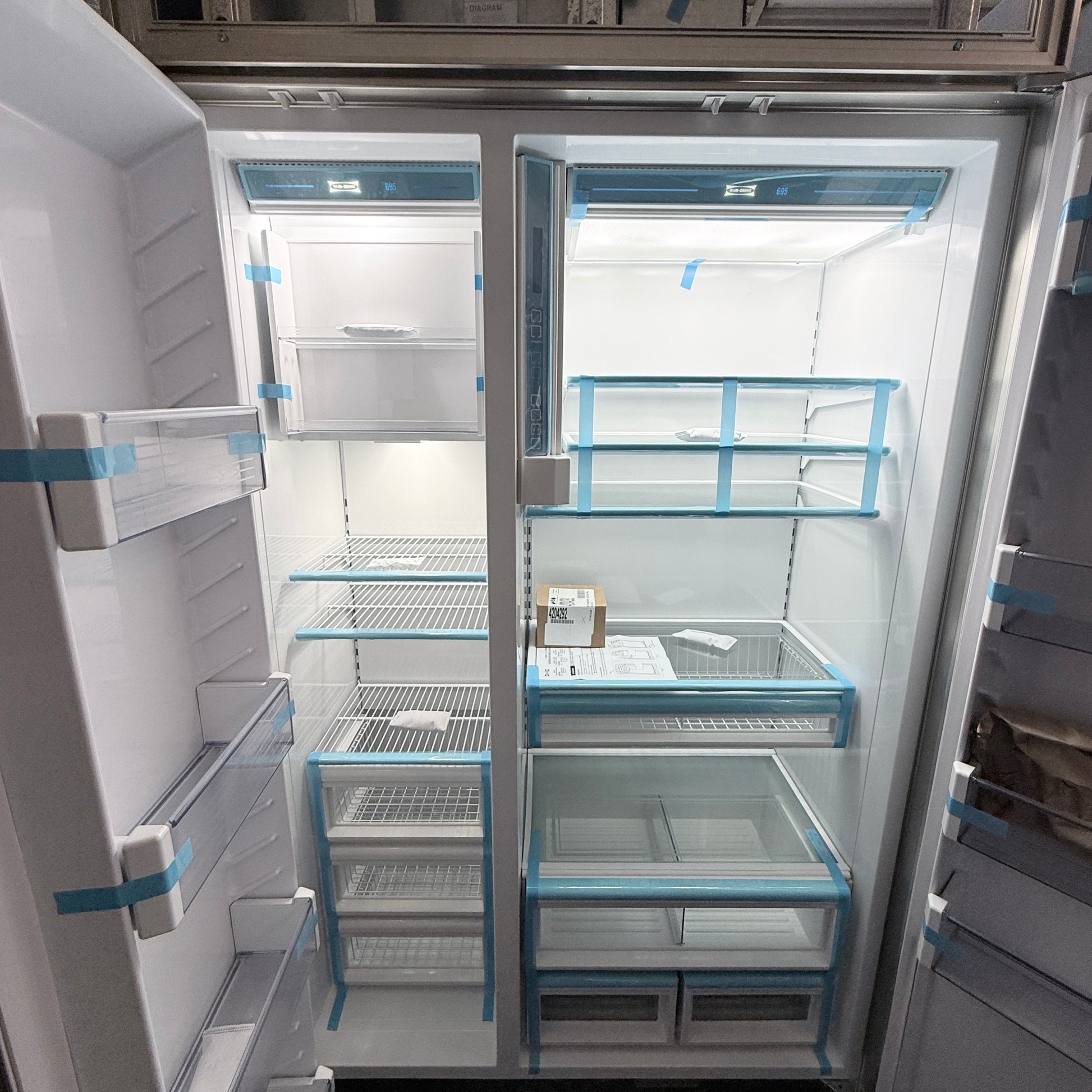 Refurbished: Sub-Zero 695/0 2 48” Side By Side Refrigerator Water/ Ice Dispenser Panel Ready