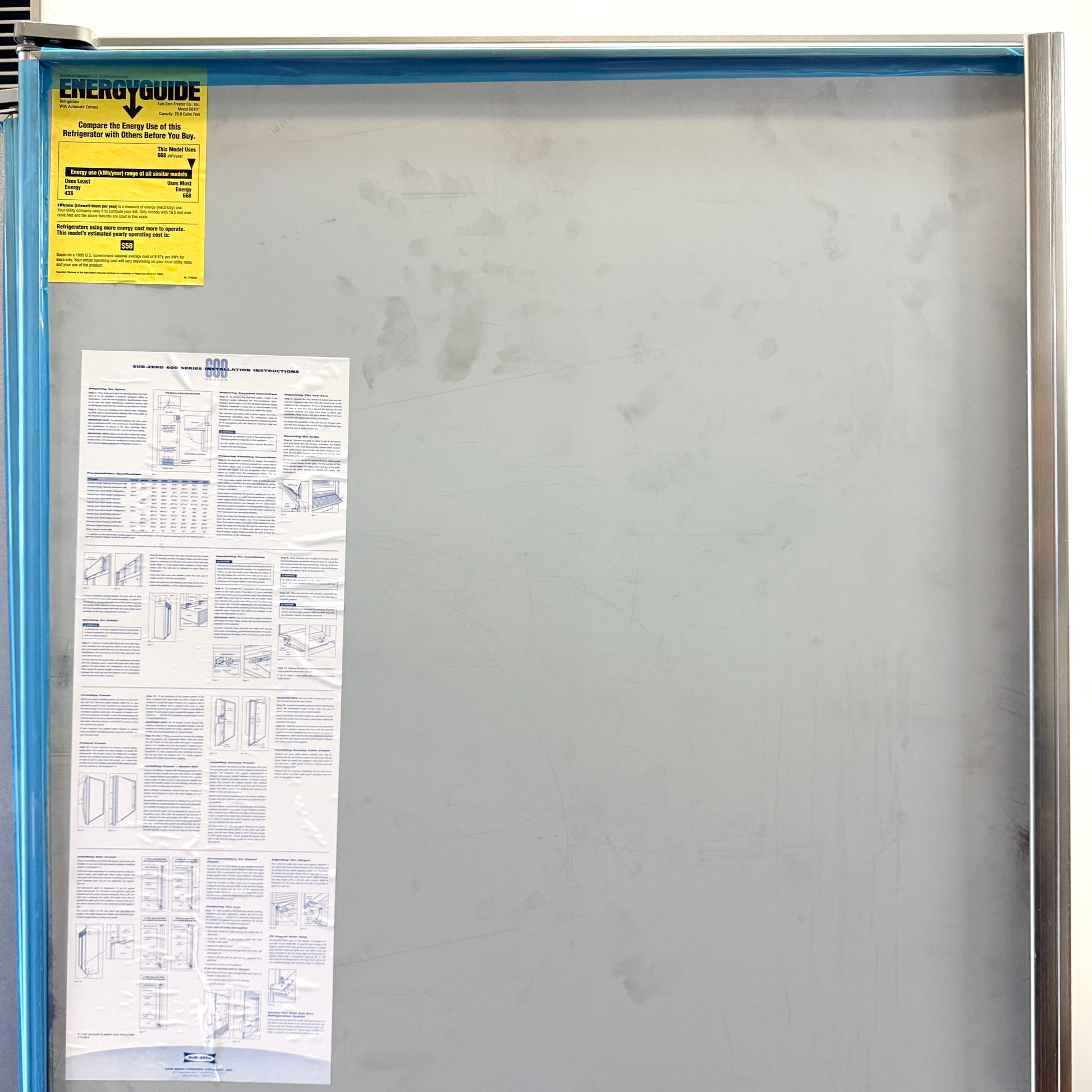 Refurbished: Sub-Zero 601F/0 36” Refrigerator Panel Ready