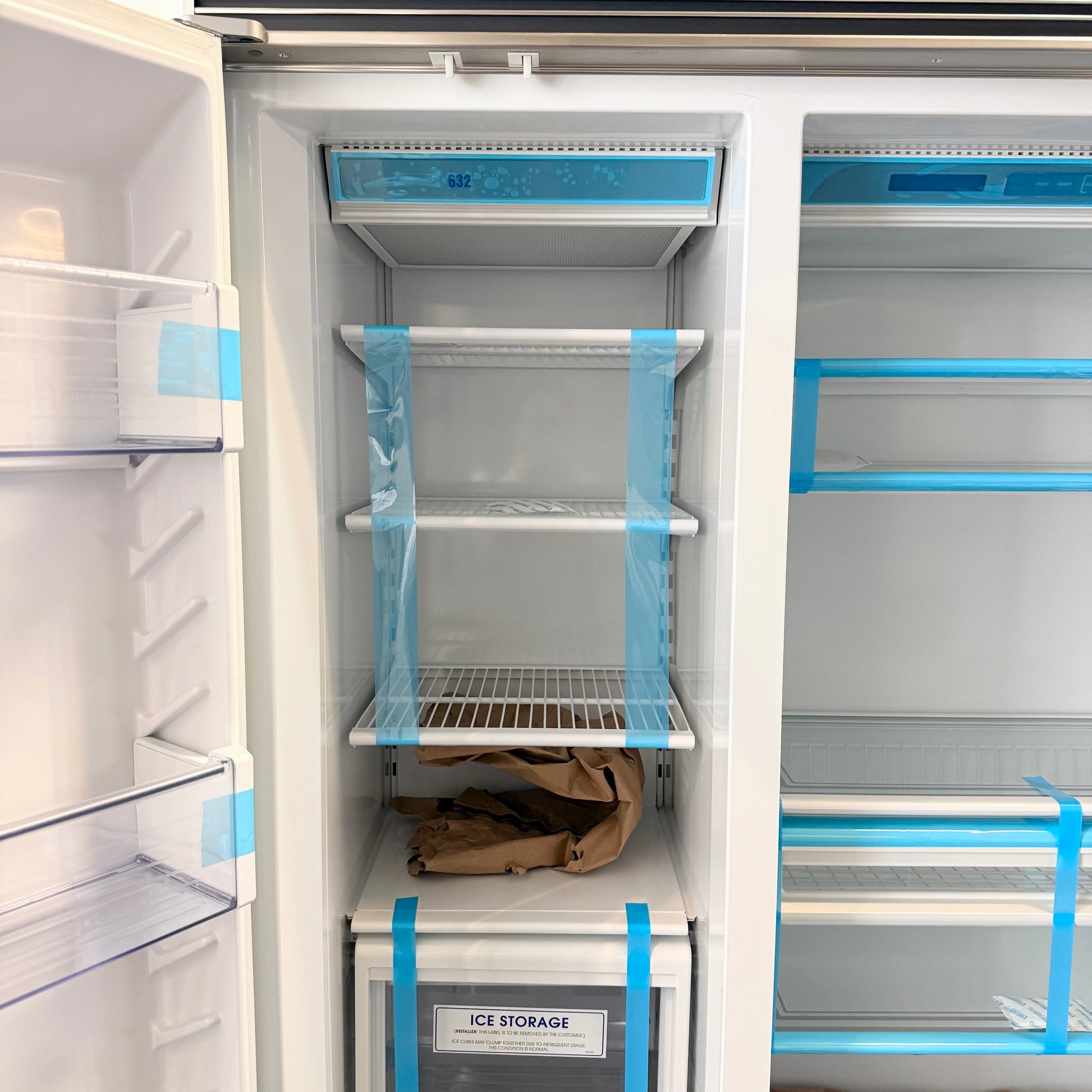 Refurbished: Sub-Zero 632/F 3 48” Side By Side Refrigerator Framed Panel Ready