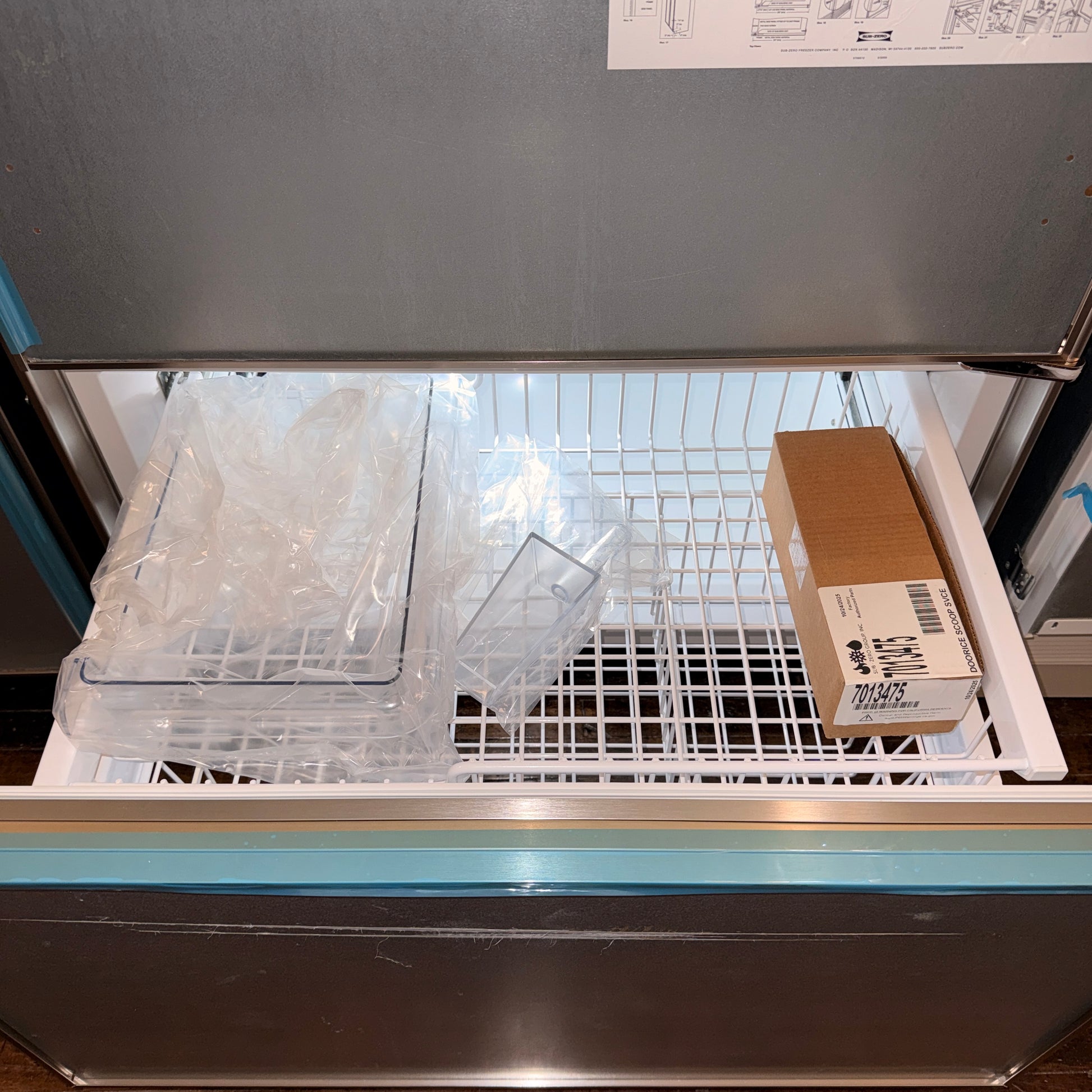 Refurbished: Sub-Zero 650/O 36” Panel Ready Built-In Bottom Freezer Refrigerator