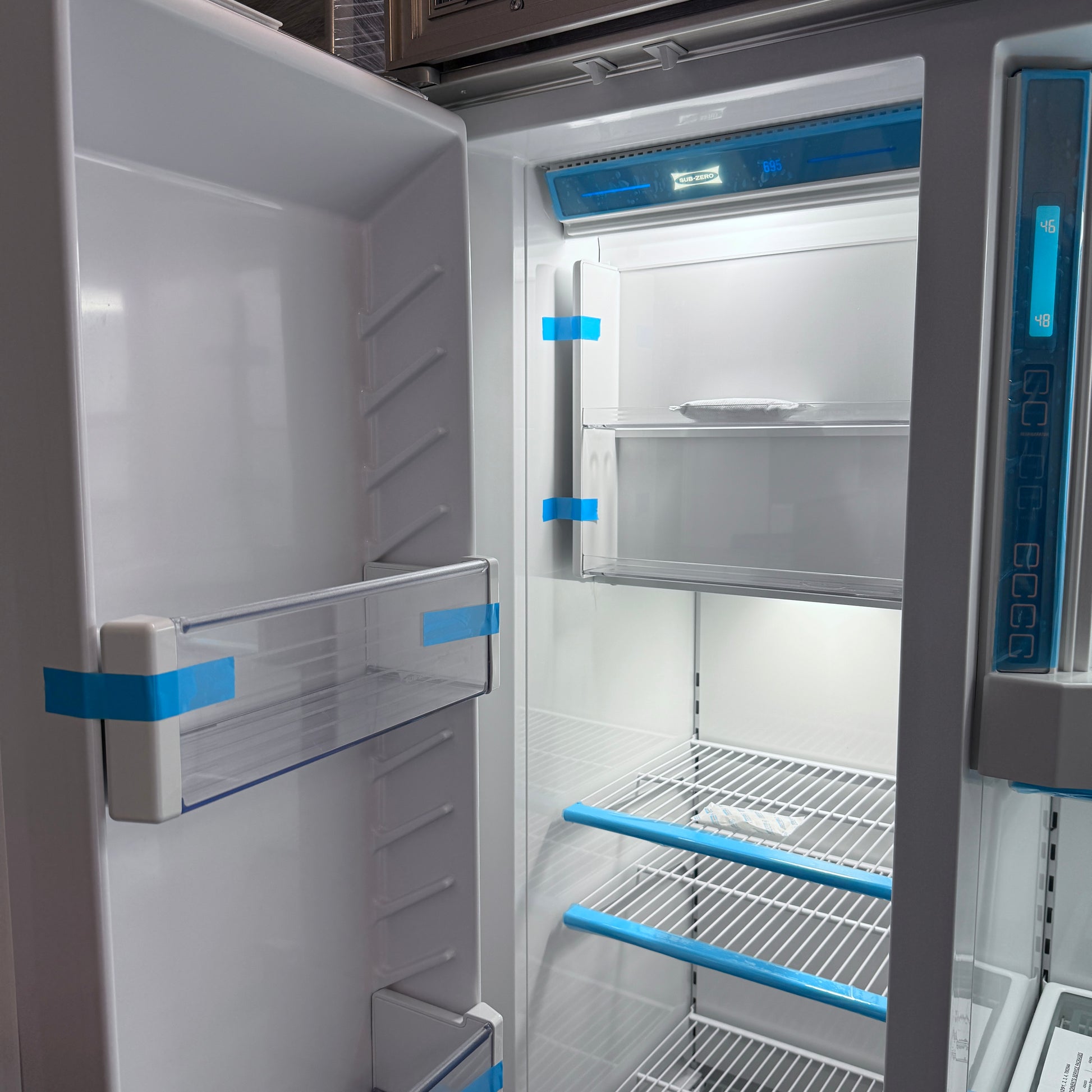 Refurbished: Sub-Zero 695/0 2 48” Side By Side Refrigerator Water/ Ice Dispenser Panel Ready