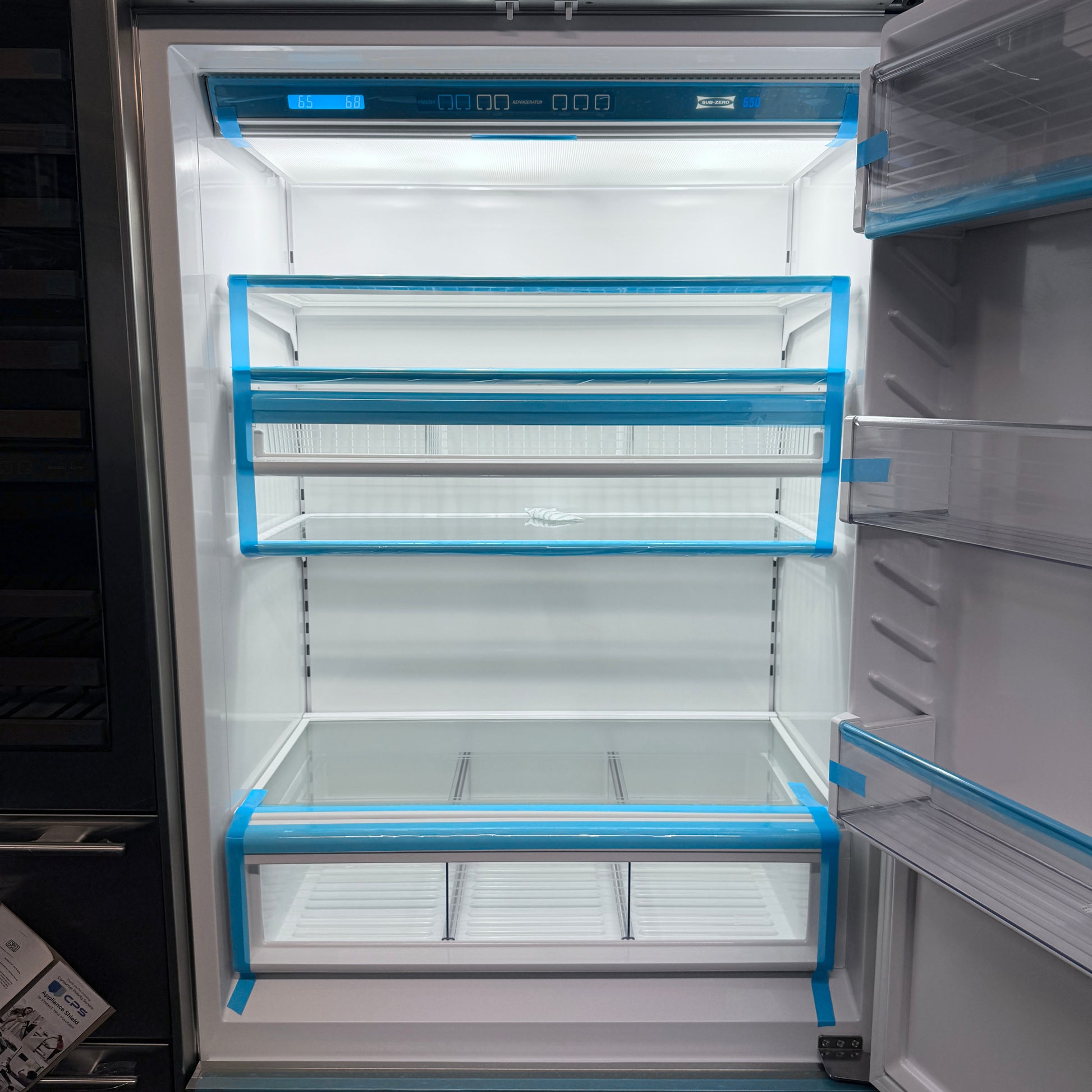 Refurbished: Sub-Zero 650/0 3 36” Bottom Freezer Refrigerator Panel Ready