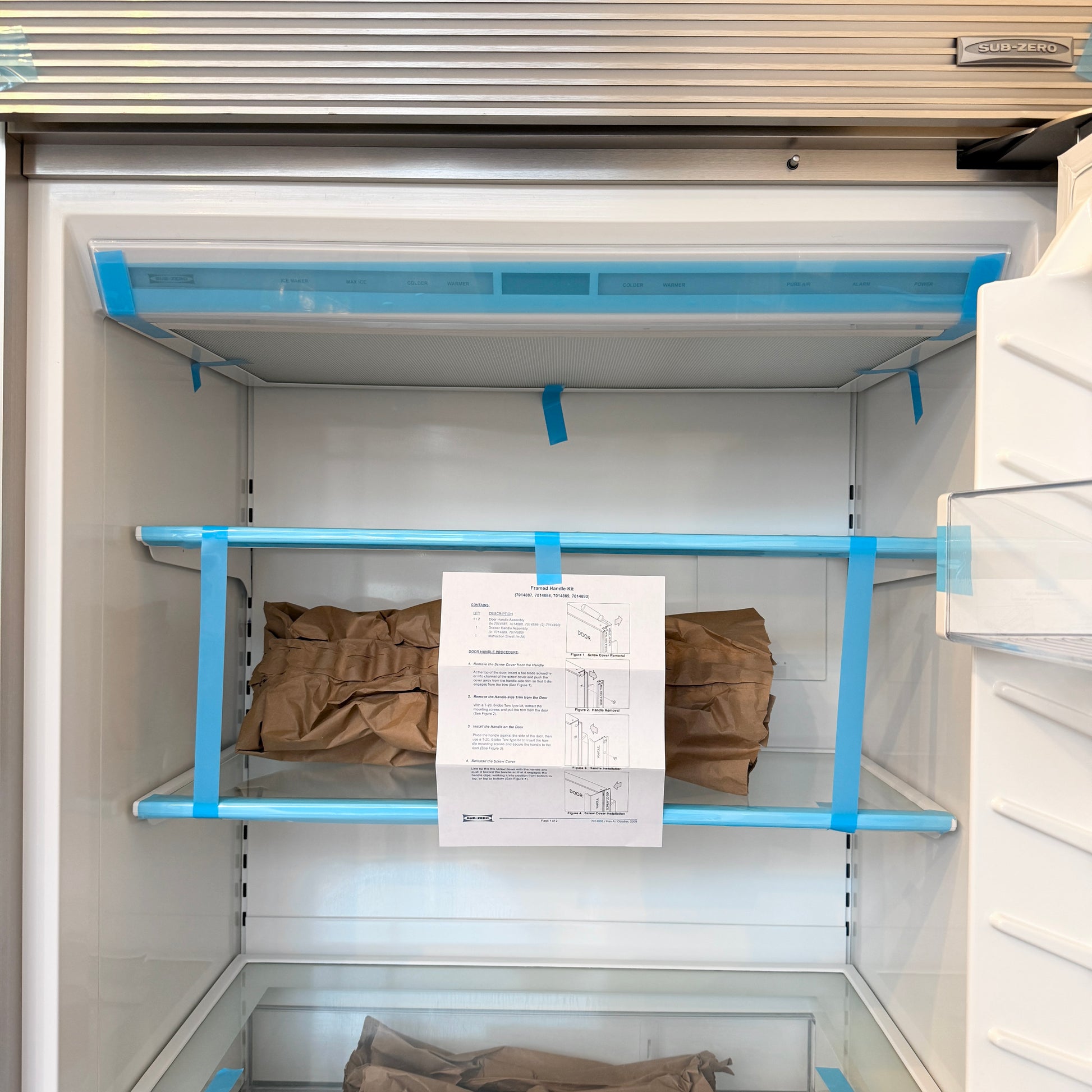 Refurbished: Sub-Zero Bi-36U/0 36” Bottom Freezer Refrigerator Panel Ready