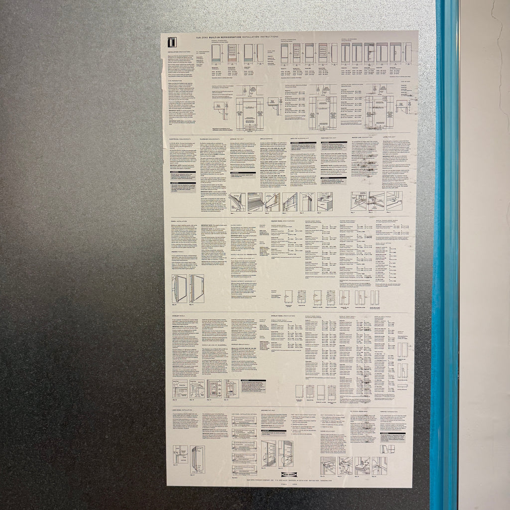 Refurbished: 632/0 48” Side By Side Refrigerator Panel Ready