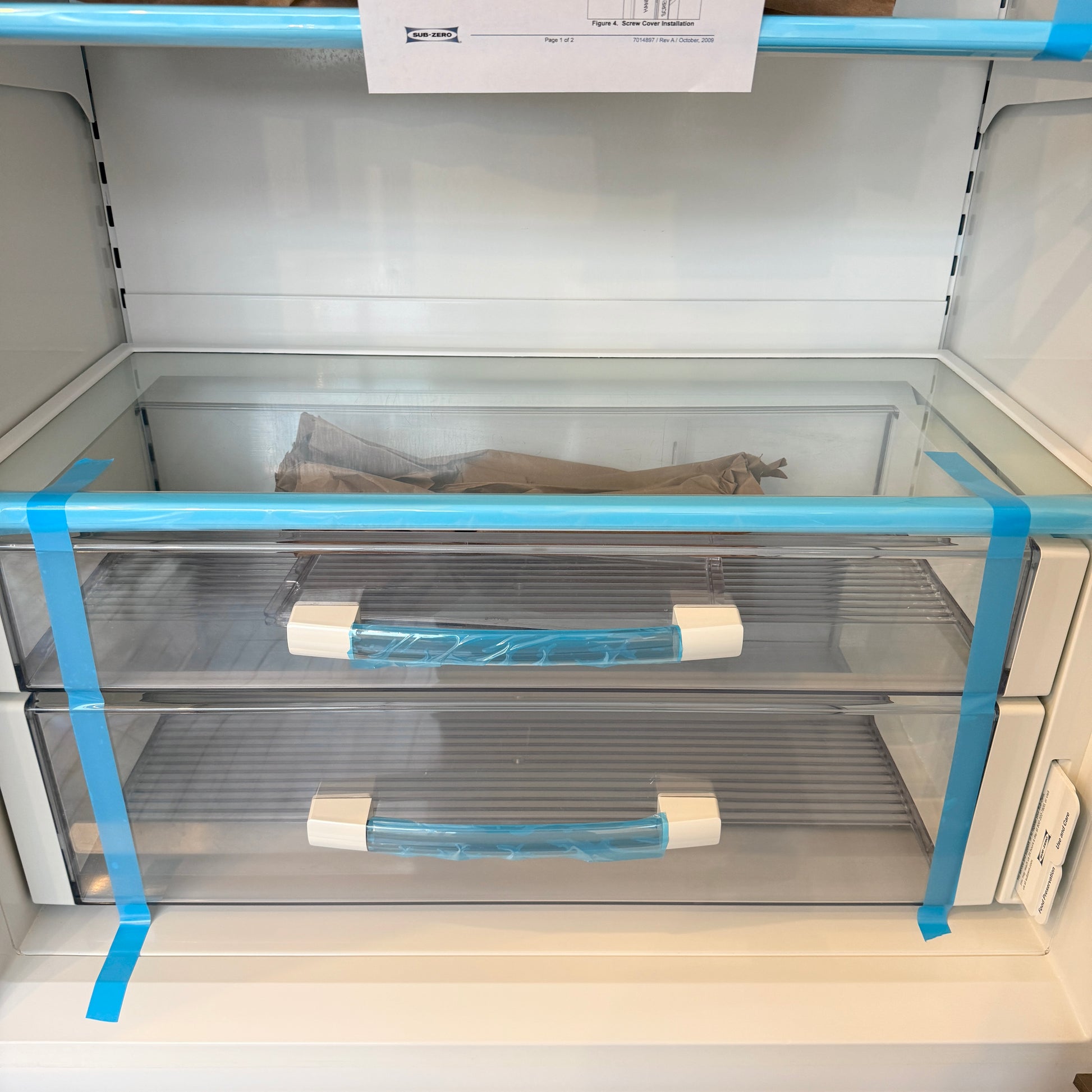 Refurbished: Sub-Zero Bi-36U/0 36” Bottom Freezer Refrigerator Panel Ready