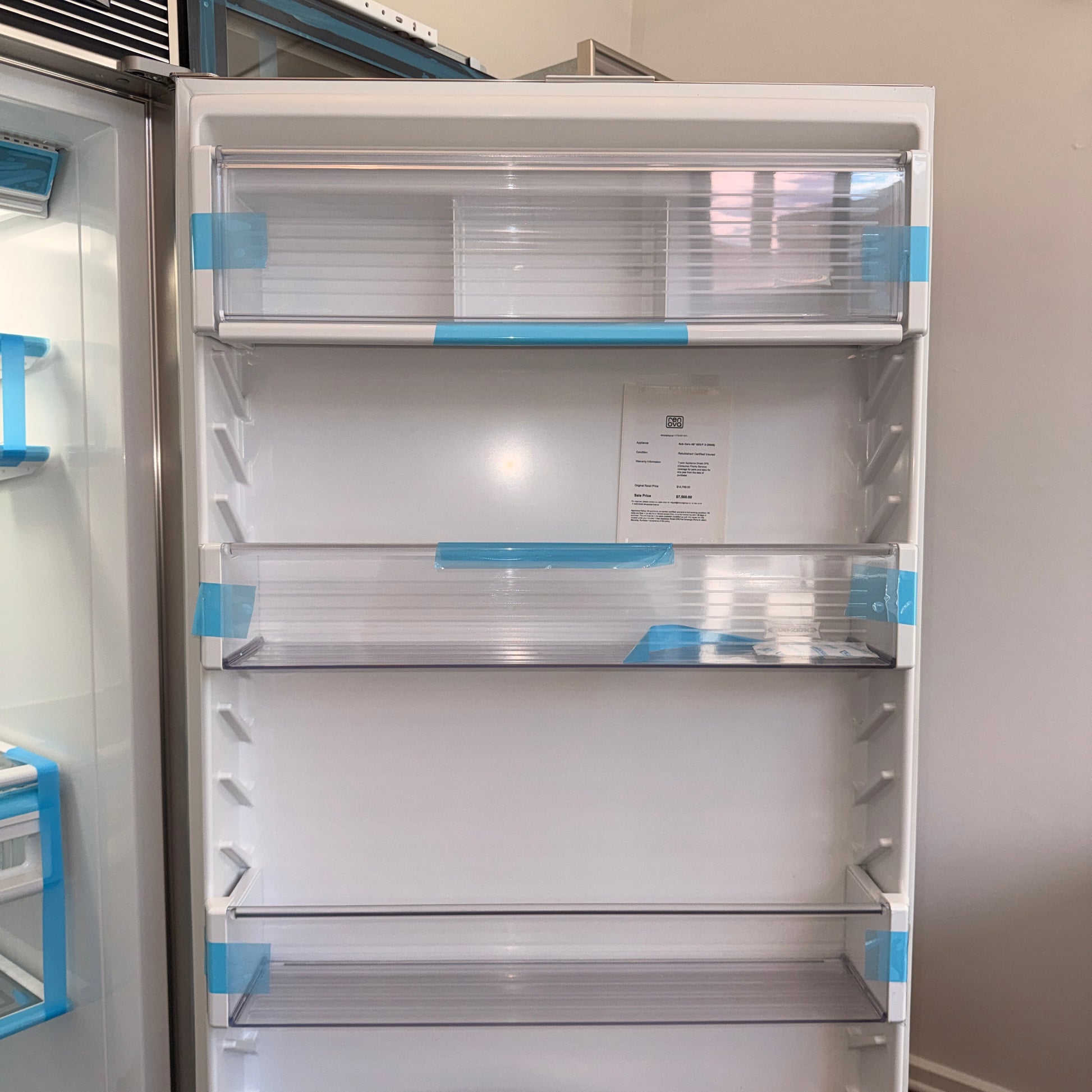 Sub-Zero 632/F 48” Overlay Panel Ready Built-In Side-by-Side Refrigerator/Freezer