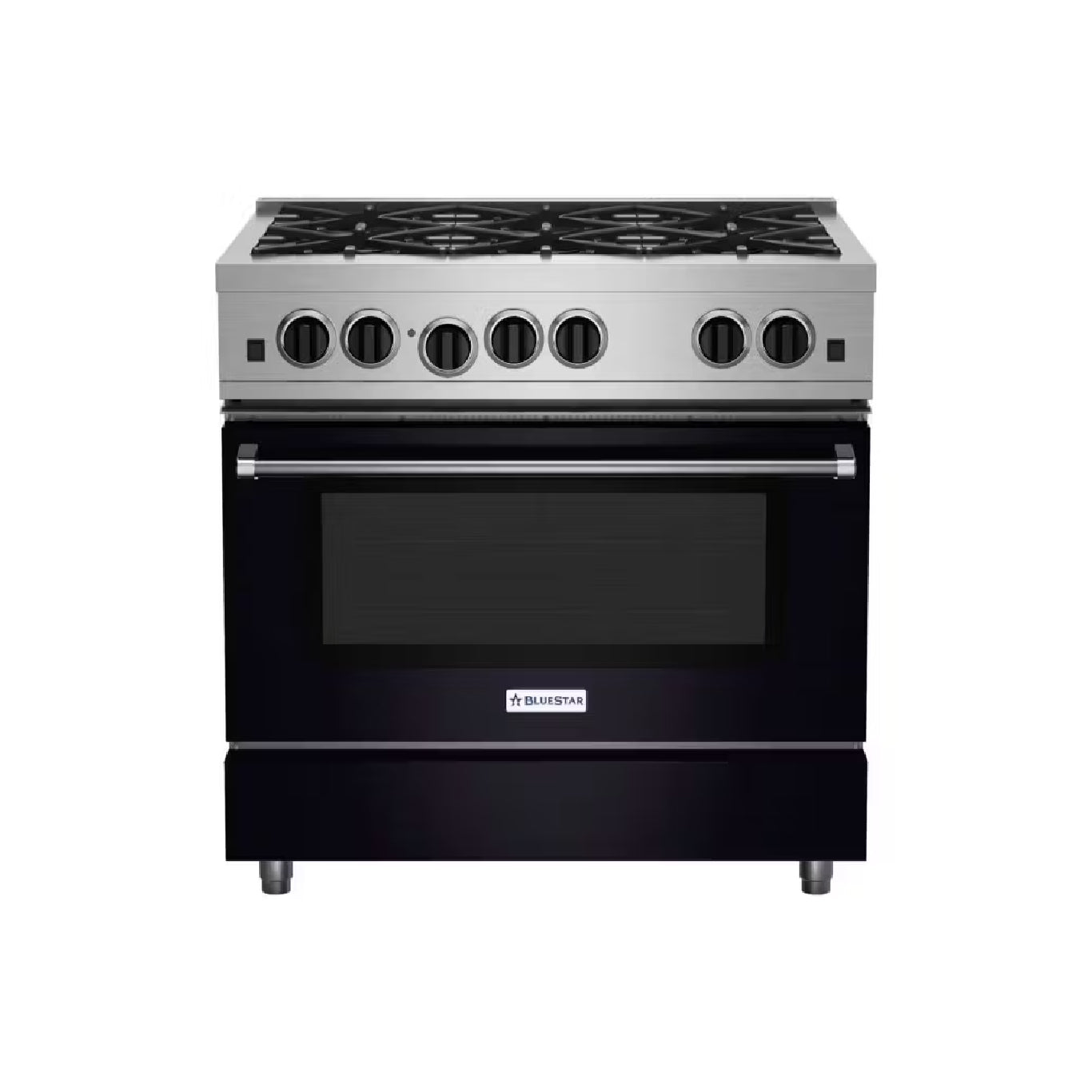 Used: BlueStar 36" NOVA (RNB Series) - Gas Range Professional 6 Burners - Stainless Steel/ Black
