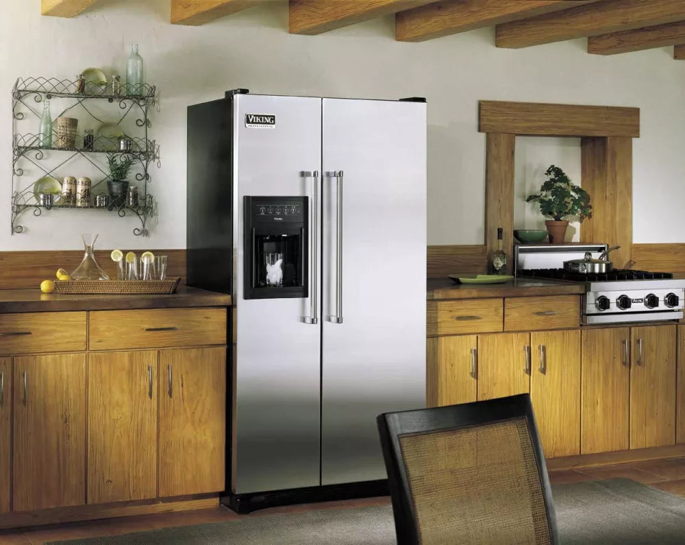 Used: Viking Professional Series VCSF036DSS 21.6 cu. ft. Counter-Depth Side by Side Refrigerator Professional Door Style