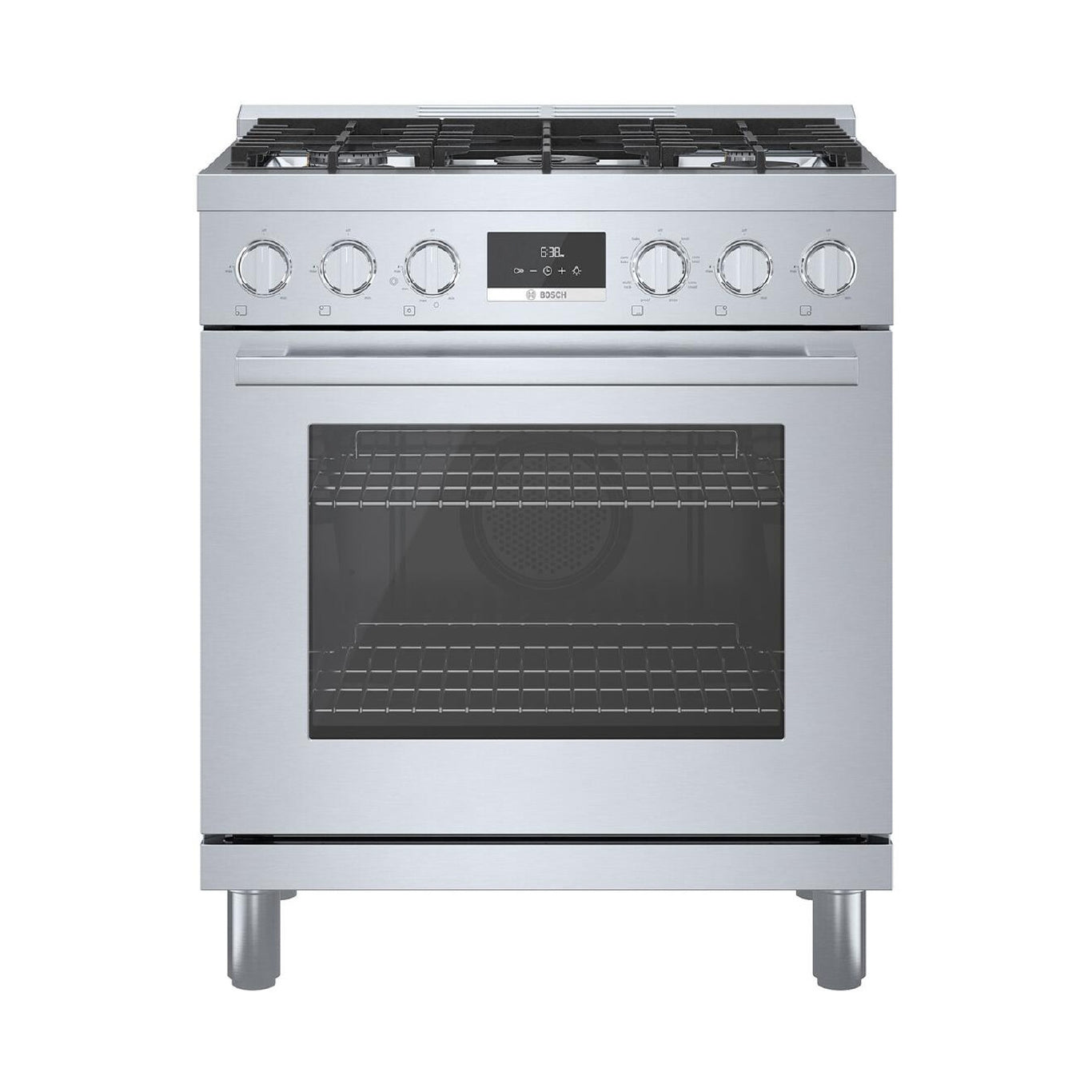 Used: Bosch 800 Series 30 In. Stainless Steel Industrial-Style Gas Range - HGS8055UC