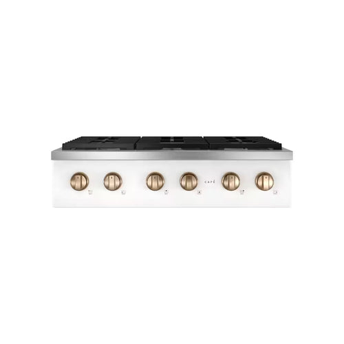 New: CAFÉ™ 36" Commercial-Style Gas Rangetop with 6 Burners (Natural Gas) CAFE Model #CGU366P4TW2