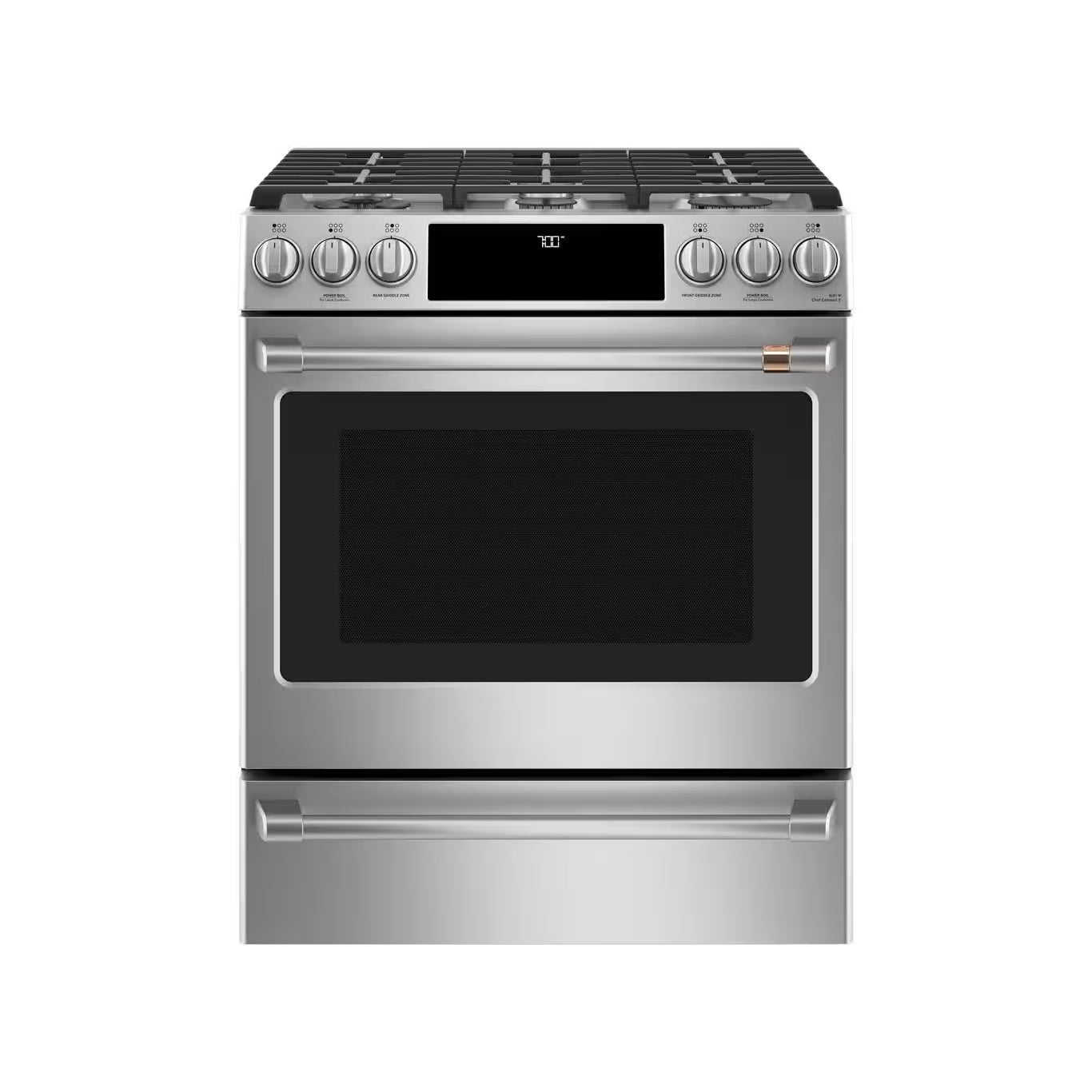 Used: CAFÉ™ 30" Smart Slide-In, Front-Control, Gas Range with Convection Oven CGS700P2MS1