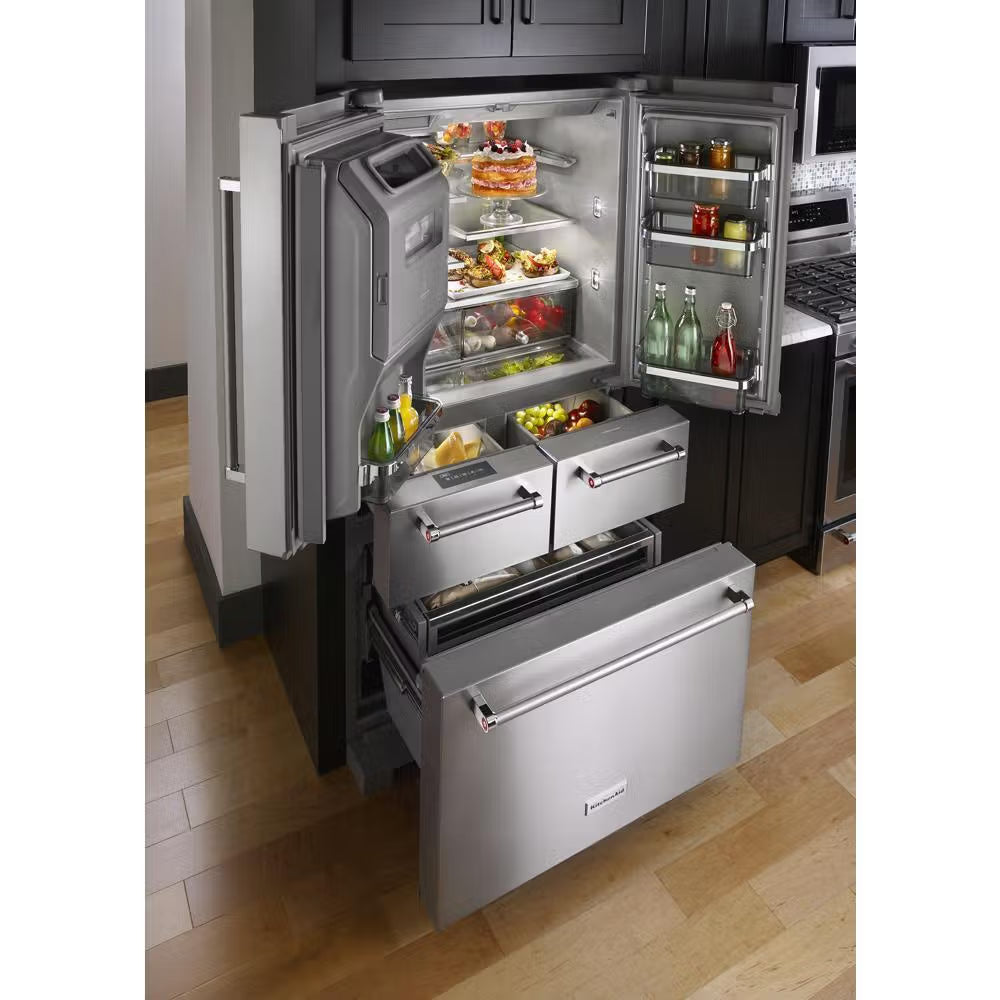 Used: KitchenAid 25.8 Cu. Ft. 36" Multi-Door Freestanding Refrigerator With Platinum Interior Design